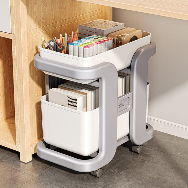 Contemporary Creative Rectangular PP Bookshelves 2- Tier For Home Office - Image 16