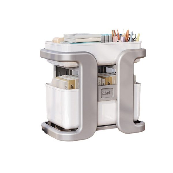 Contemporary Creative Rectangular PP Bookshelves 2- Tier For Home Office - Image 21