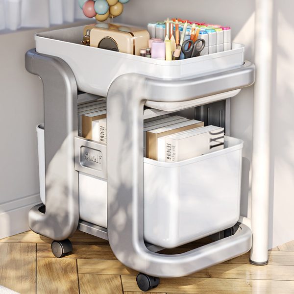 Contemporary Creative Rectangular PP Bookshelves 2- Tier For Home Office - Image 3