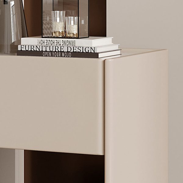 Modern Luxury Rectangular Marble Slab Solid Wood Nightstand 1-Drawer For Bedroom - Image 9
