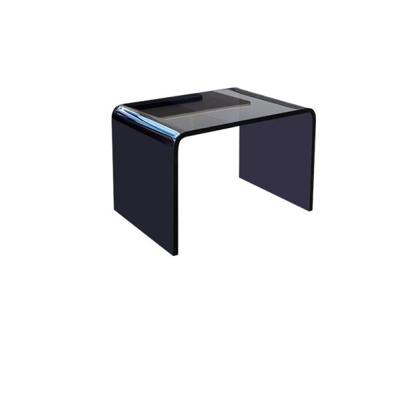 Modern Minimalist Rectangular Acrylic End Table 2-Tier For Living Room - Image 13