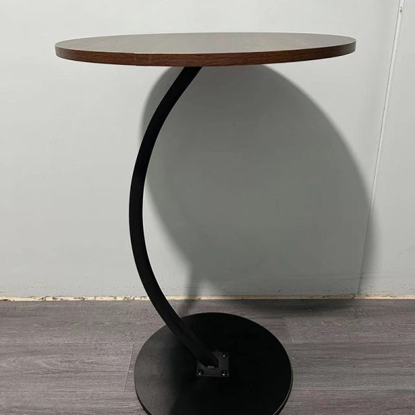 Modern Minimalist Round MDF & Iron End Table 1-Tier For Living Room - Image 9