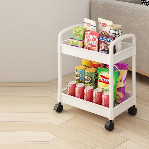 Modern Minimalist Rectangular Plastic Carbon Steel Side Table 2/3/4/5-Tier For Living Room - Image 19