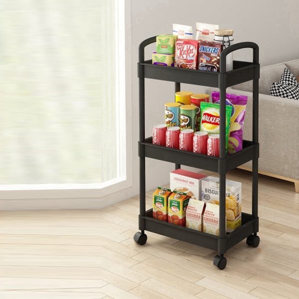 Modern Minimalist Rectangular Plastic Carbon Steel Side Table 2/3/4/5-Tier For Living Room - Image 13
