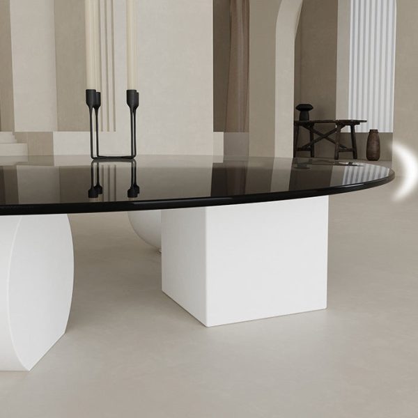 Modern Luxury Round Orb Cylinder Square Triangle Cone Glass Iron End Table 1-Tier For Living Room - Image 6