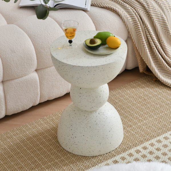 Contemporary Creative Chamfered Triangles Chamfered Rounded Corners Magnesium Oxide End Table 1-Tier For Living Room - Image 2