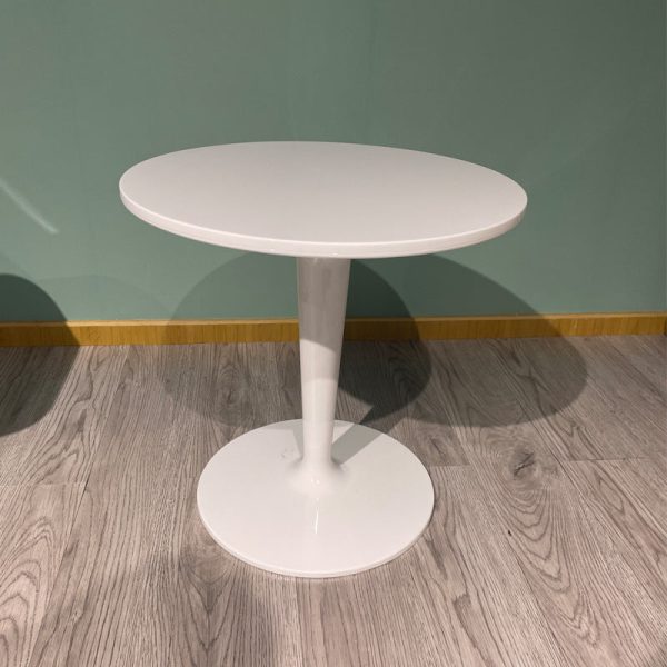 Modern Simplicity Round Cylinder Acrylic End Table 1-Tier For Entryways - Image 10