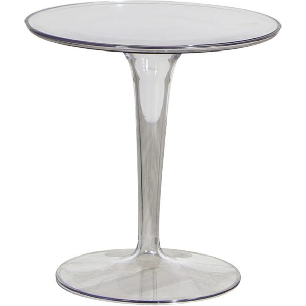 Modern Simplicity Round Cylinder Acrylic End Table 1-Tier For Entryways - Image 24