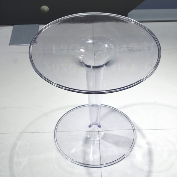 Modern Simplicity Round Cylinder Acrylic End Table 1-Tier For Entryways - Image 13