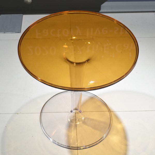 Modern Simplicity Round Cylinder Acrylic End Table 1-Tier For Entryways - Image 17