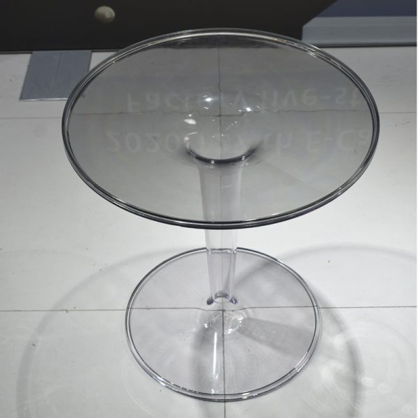 Modern Simplicity Round Cylinder Acrylic End Table 1-Tier For Entryways - Image 19