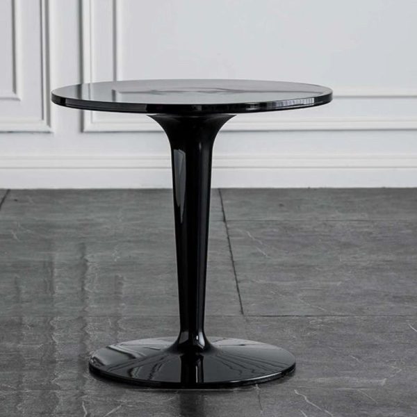 Modern Simplicity Round Cylinder Acrylic End Table 1-Tier For Entryways - Image 21