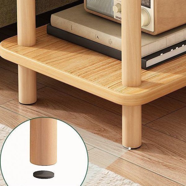 Modern Simplicity Rectangular Cylinder PVC Artificial Panel End Table 2-Tiers For Living Room - Image 6