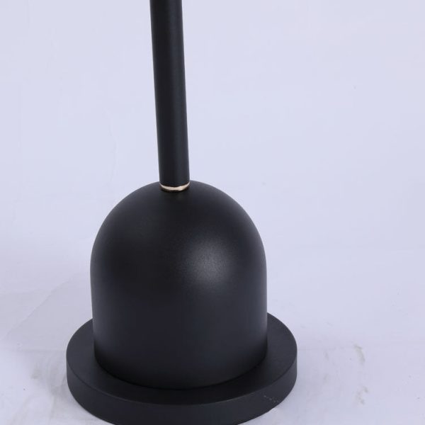 Modern Minimalist Round Column Glass Metal End Table 1-Tier For Living Room - Image 5