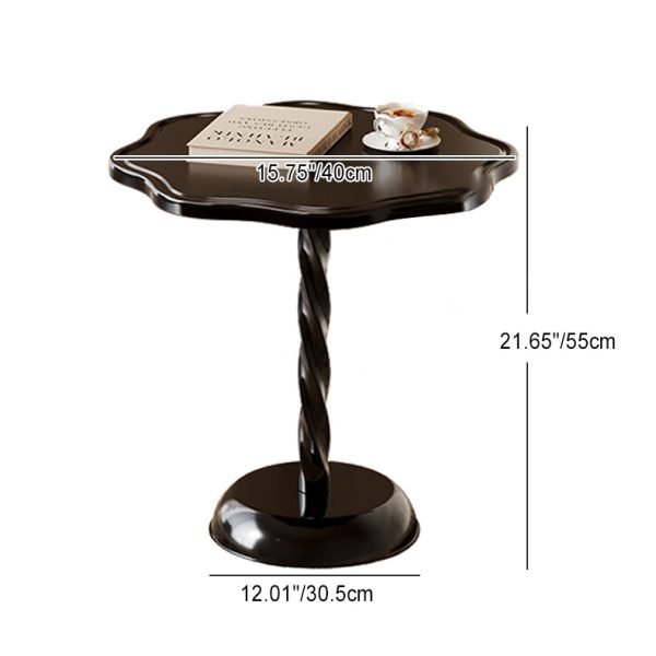 Modern Art Deco Petal Spiral Round PP End Table 1-Tier For Living Room - Image 4