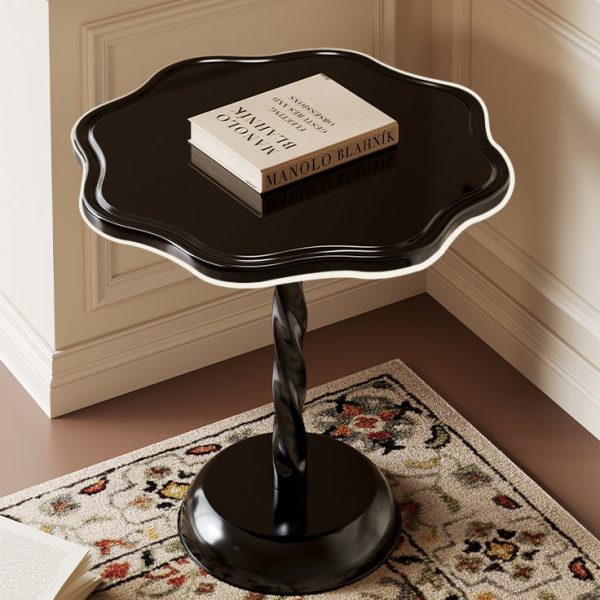 Modern Art Deco Petal Spiral Round PP End Table 1-Tier For Living Room - Image 13