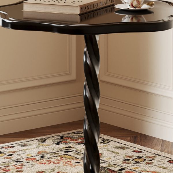 Modern Art Deco Petal Spiral Round PP End Table 1-Tier For Living Room - Image 5