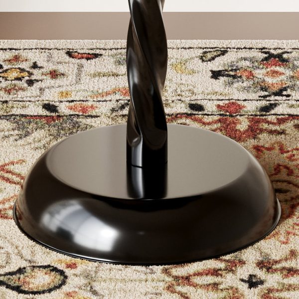 Modern Art Deco Petal Spiral Round PP End Table 1-Tier For Living Room - Image 8
