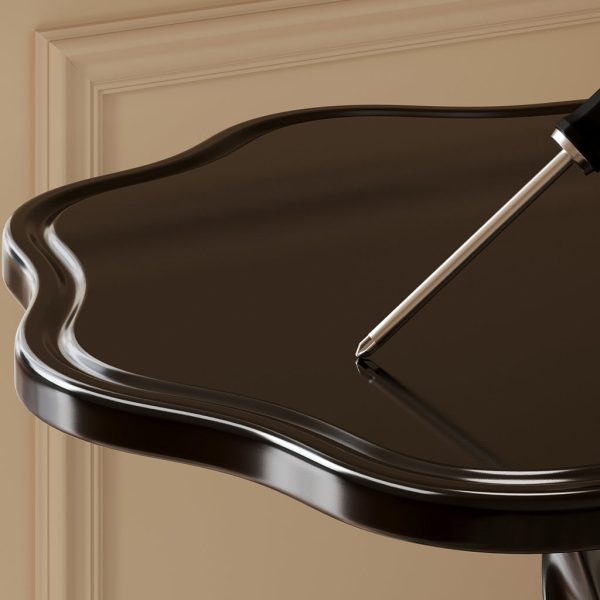 Modern Art Deco Petal Spiral Round PP End Table 1-Tier For Living Room - Image 9