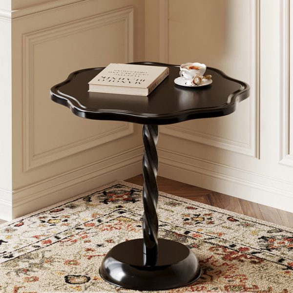 Modern Art Deco Petal Spiral Round PP End Table 1-Tier For Living Room - Image 3