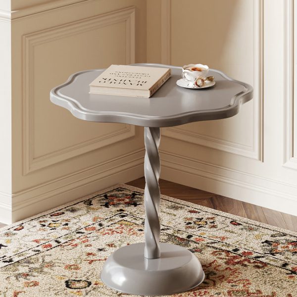 Modern Art Deco Petal Spiral Round PP End Table 1-Tier For Living Room - Image 12