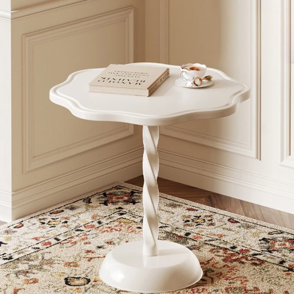 Modern Art Deco Petal Spiral Round PP End Table 1-Tier For Living Room - Image 10