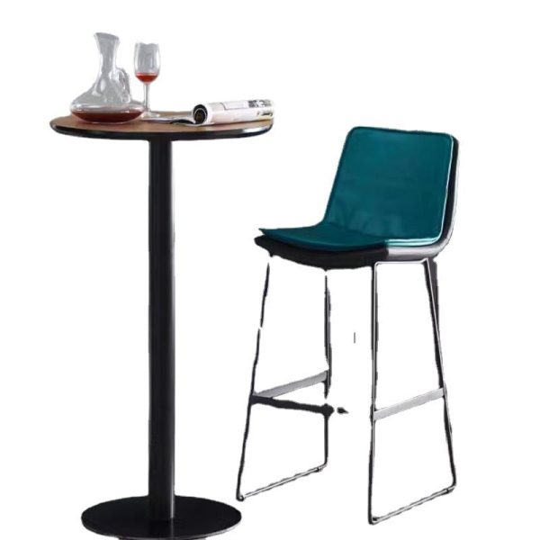 Modern Minimalist Round Cylinder Wood Metal End Table 1-Tier For Living Room - Image 14