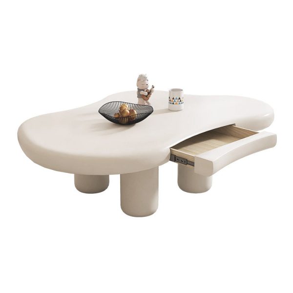 Modern Minimalist Clouds Irregular Fluid Manufactured Panel Stainless Steel End Table 1-Tier For Living Room - Image 16