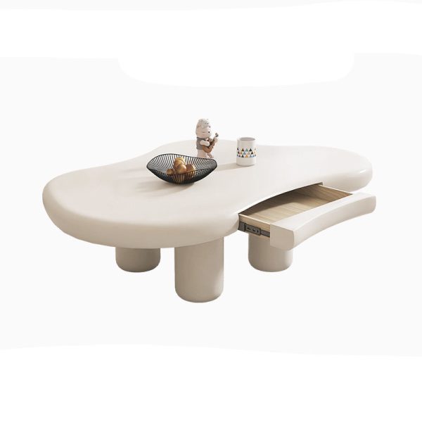 Modern Minimalist Clouds Irregular Fluid Manufactured Panel Stainless Steel End Table 1-Tier For Living Room - Image 14