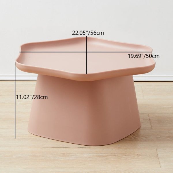 Modern Minimalist Hexagonal Square Cone PP End Table 1-Tier For Living Room - Image 4