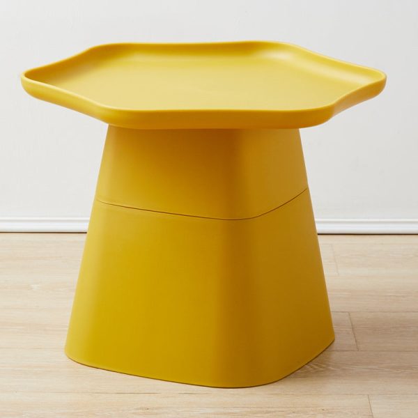 Modern Minimalist Hexagonal Square Cone PP End Table 1-Tier For Living Room - Image 13