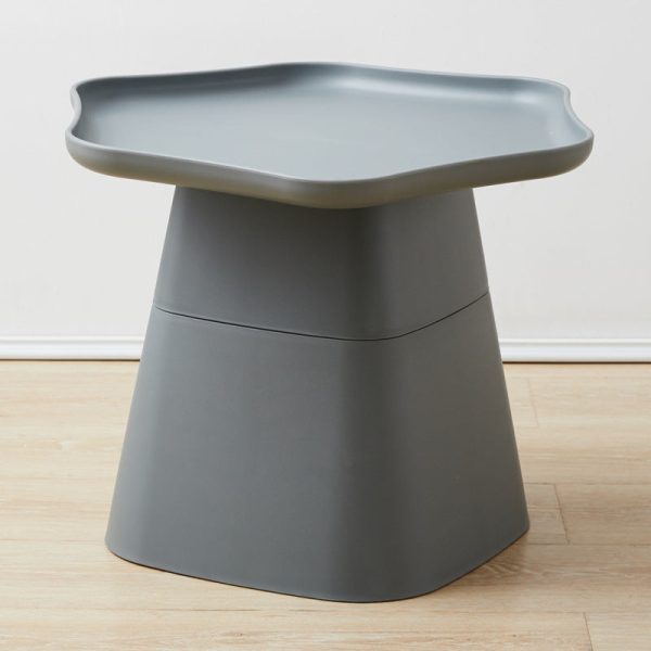 Modern Minimalist Hexagonal Square Cone PP End Table 1-Tier For Living Room - Image 12