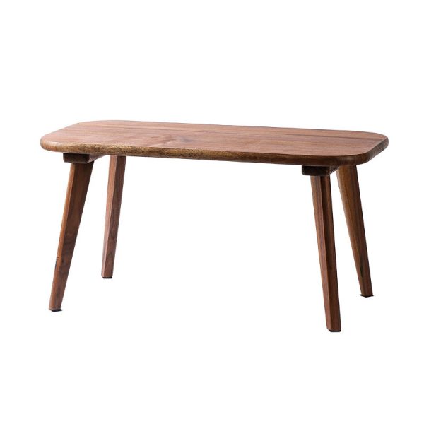 Traditional Chinese Rectangle Smooth Corners Black Walnut End Table 1-Tier For Living Room - Image 15