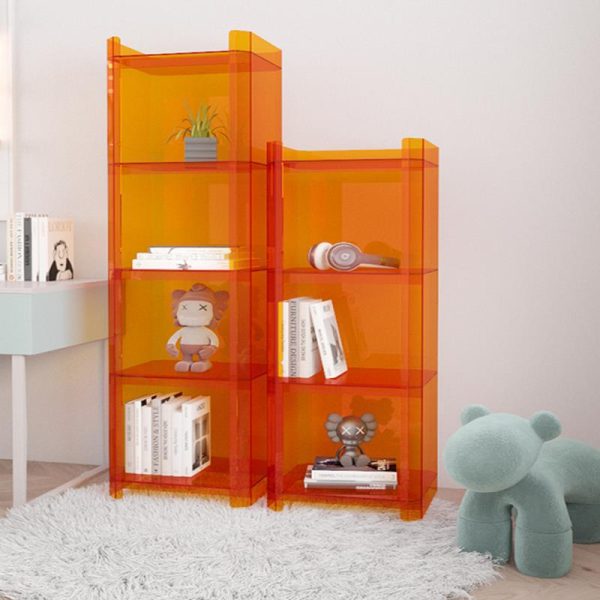 Contemporary Creative Square Rectangle Layered Acrylic Nightstand 2/3/4/5 Tiers For Bedroom - Image 8