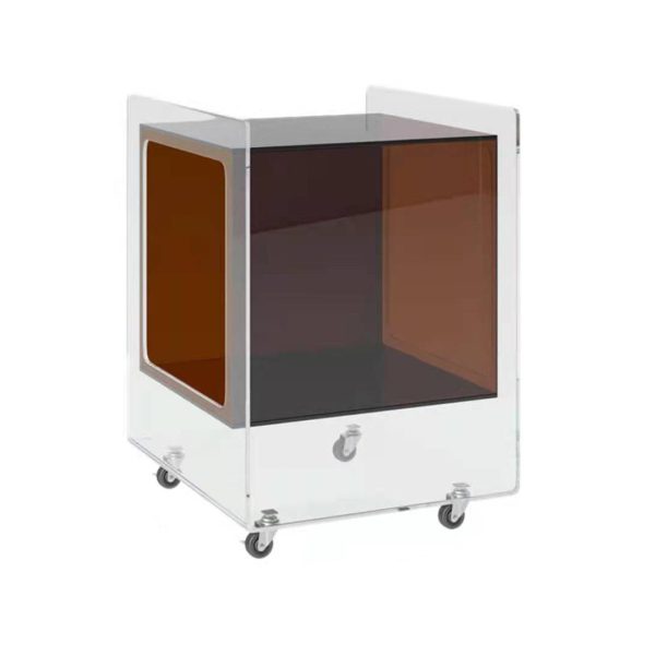 Modern Minimalist Rectangle Square Removable Glass Acrylic End Table 1-Tier For Living Room - Image 14