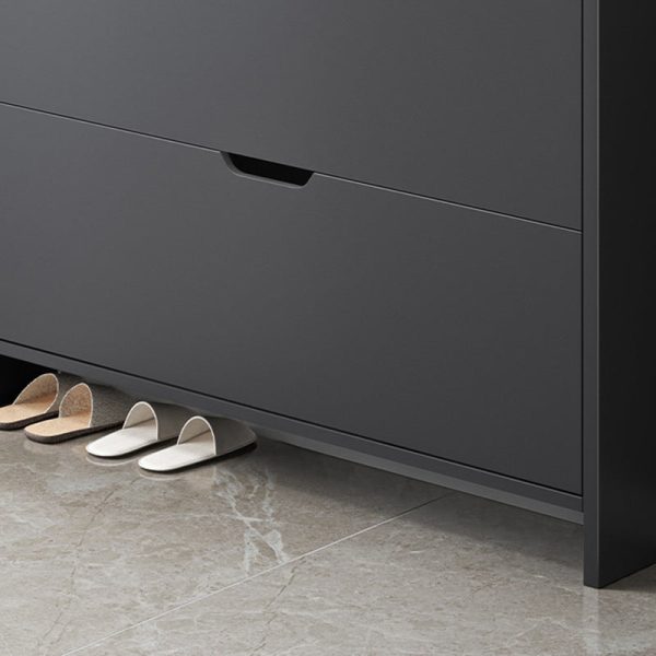 Modern Minimalist Rectangular MDF Metal Shoe Storage 2/3 Drawer Tipping Bucket For Entryways - Image 14