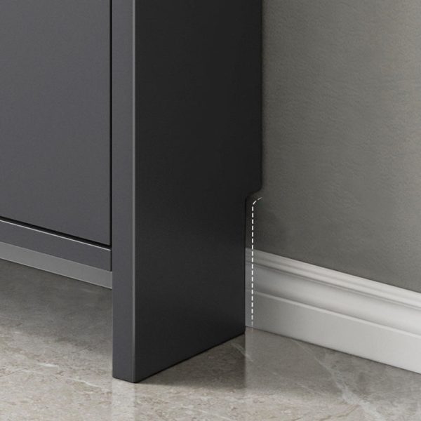 Modern Minimalist Rectangular MDF Metal Shoe Storage 2/3 Drawer Tipping Bucket For Entryways - Image 13