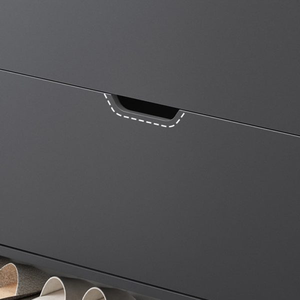 Modern Minimalist Rectangular MDF Metal Shoe Storage 2/3 Drawer Tipping Bucket For Entryways - Image 12