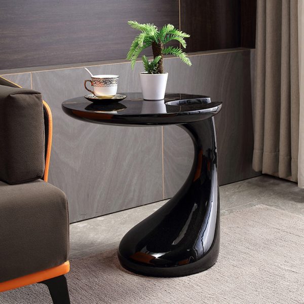 Contemporary Creative Round Plastic Steel End Table 1-Tier For Living Room - Image 10