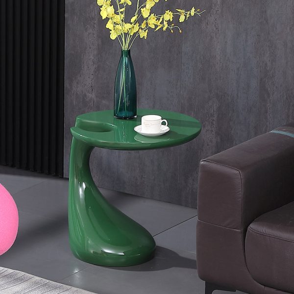 Contemporary Creative Round Plastic Steel End Table 1-Tier For Living Room - Image 13
