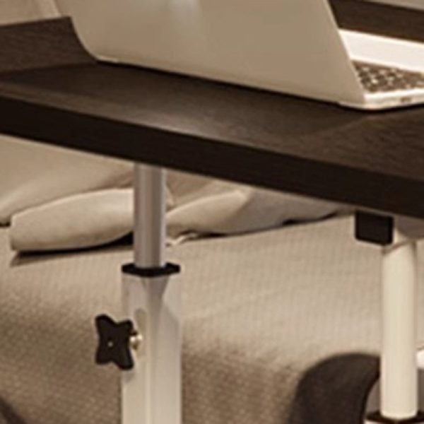 Modern Minimalist Rectangular Wood Iron End Table 3-Tier Height Adjustable For Study - Image 7