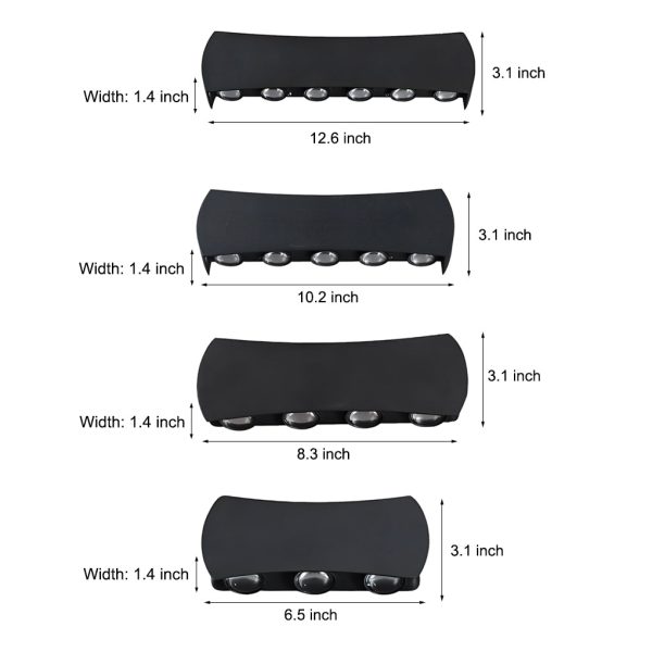 Outdoor Up Down Light LED Waterproof Exterior Aluminum Wall Lights - Image 9
