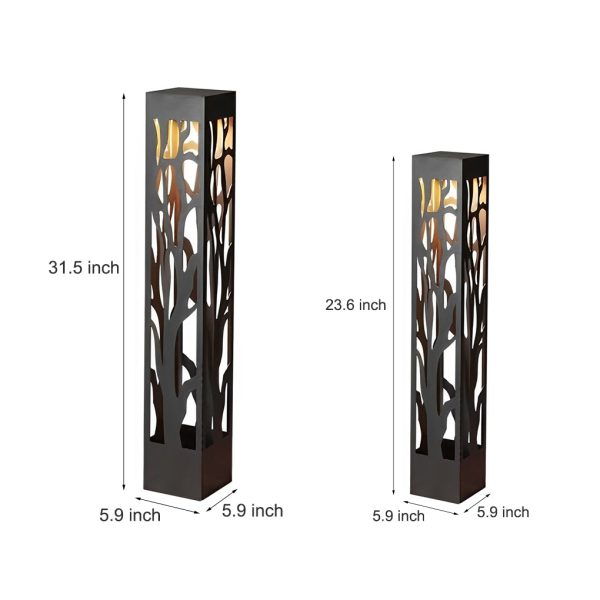 Solar-Powered Modern Outdoor Lawn Lamp with Creative Hollow-Out Branch Pattern - Image 10