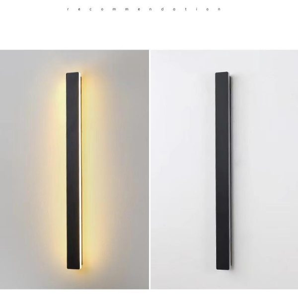 Waterproof Long Strip LED Wall Lamp Outdoor Wall Lights Black Porch Lights - Image 11