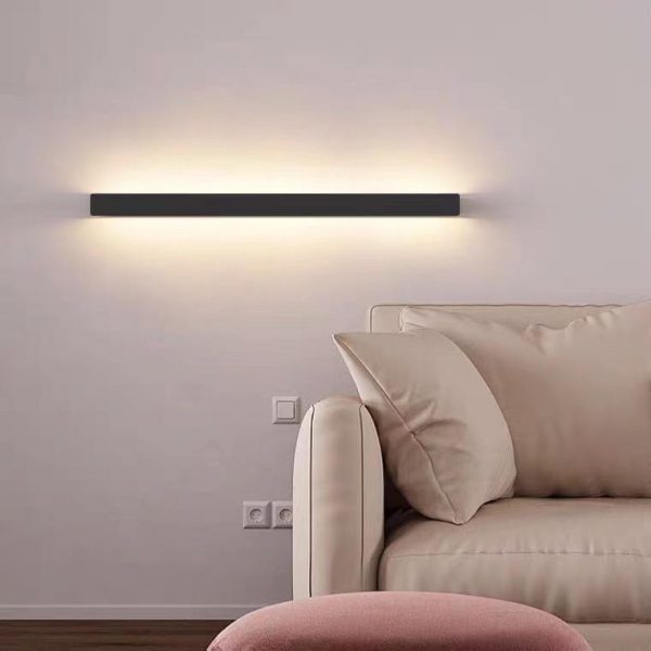 Waterproof Long Strip LED Wall Lamp Outdoor Wall Lights Black Porch Lights - Image 9