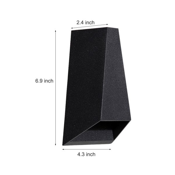 Up and Dwon Lighting LED Waterproof Black Creative Modern Porch Lights - Image 9