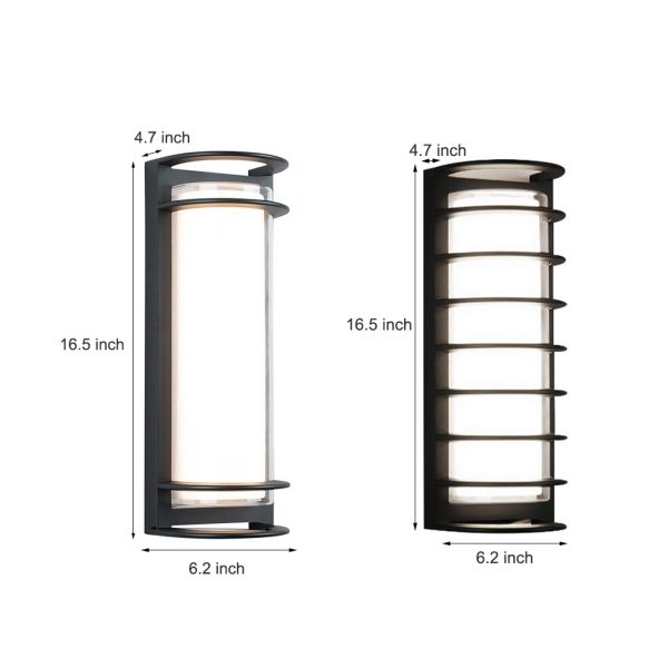 Outdoor Waterproof Double-layer Lampshade Gate Column Exterior Wall Sconces - Image 12