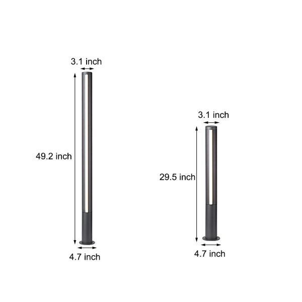 LED Pole Landscape Lighting Decorative Column Light Waterproof for Outdoor Courtyard - Image 11