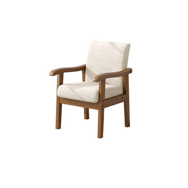 Modern Simplicity Rubber Wood Cotton And Linen Fabric Sponge Square Accent Chair & Table Set For Living Room - Image 23