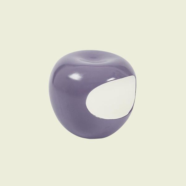 Modern Art Deco Apple Round Resin Chair Backless Armless For Bedroom - Image 17